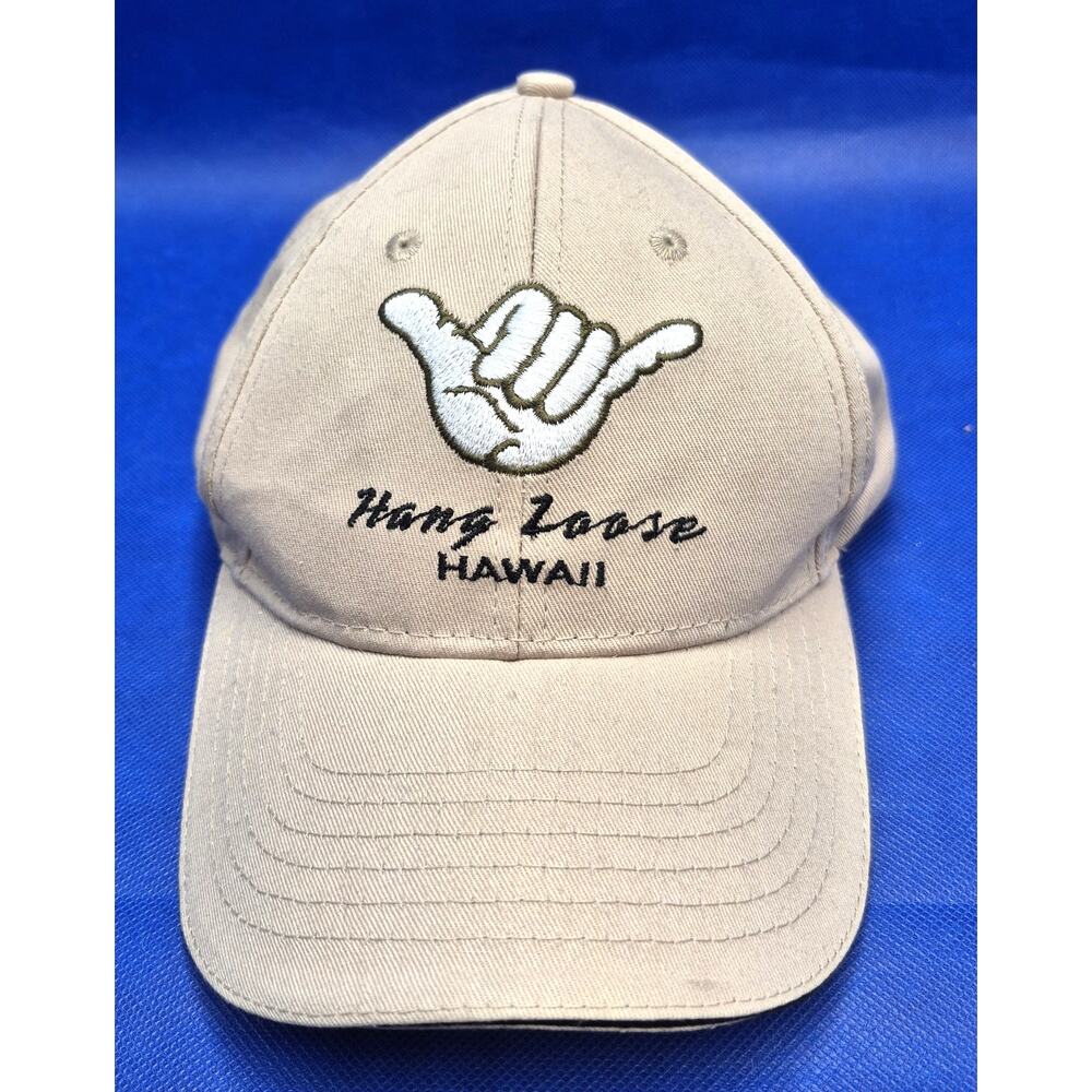 Surfware Hang Loose Hawaii Embroidered Tan Ball Cap One Size Polyester